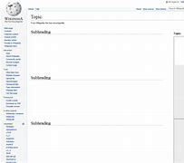 Image result for Wikipedia Page Layout