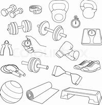 Image result for Fitness Equipment Drawing