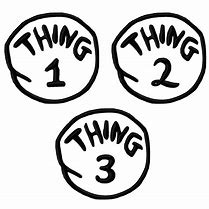 Image result for Dr. Seuss Thing 1 Clip Art