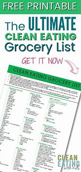 Image result for Clean Eating Food List