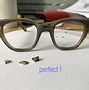 Image result for Replacement Eyeglass End Piece with Hinge for Frameless Glasses