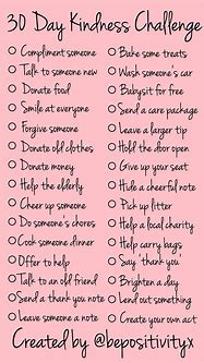 Image result for Kindness 30-Day Challenge Kids Calendar