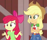 Image result for My Little Pony Equestria Girls Applejack and Apple Bloom