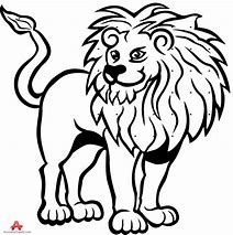 Image result for Lion Cartoon Black White