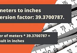 Image result for Meters vs Inches