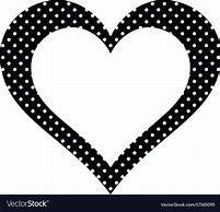Image result for Black and White Polka Dot Heart