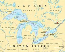 Image result for Great Lakes North America Map