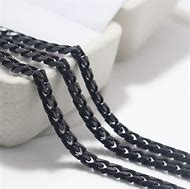 Image result for Black Titanium Necklace Chain