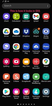 Image result for changing apps grids sizes on home screen samsung galaxy flip 5