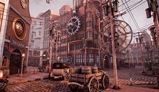 Image result for Steampunk City 2D
