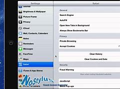 Image result for Safari Settings Menu iPad