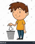 Image result for Put Trash in Can Clip Art