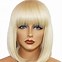 Image result for 1/4 Inch Long Inexpensive Wig Toppers with Bangs
