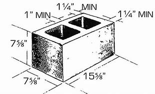 Image result for Cement Block Size