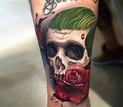 Image result for Joker Skull Back Tattoo