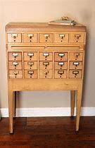 Image result for Old Library Card File Cabinet