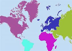 Image result for World Map 7 Continents