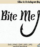 Image result for Bite Me Fish Hook SVG