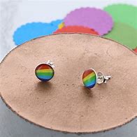 Image result for Rainbow Stud Earrings