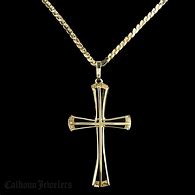 Image result for 14 Karat Gold Chain and Cross