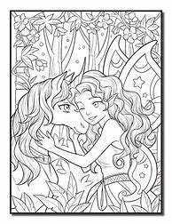 Image result for Unicorn Fairy Coloring Sheets