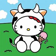 Image result for Hello Kitty in Cow Costume