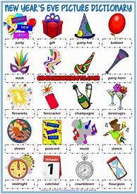 Image result for New Year Vocabulary ESL