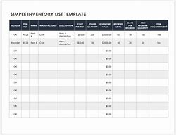 Image result for Office-Supplies Inventory Template