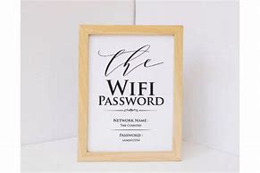 Image result for Wi-Fi Password Sign Tap