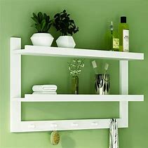 Image result for Wooden Wall Shelf with Hooks