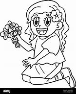 Image result for Happy Little Girl with Flowers