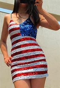 Image result for Sequined American Flag Dresses