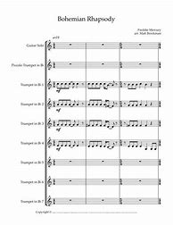 Image result for Bohemian Rhapsody Trumpet Sheet Music