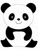 Image result for Panda Bear Black and White