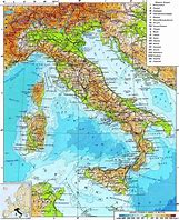 Image result for Simple Physical Map of Italy