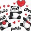 Image result for Panda Love Cartoon