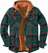 Image result for Men's Flannel Shirt with Hoodie