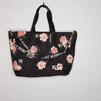 Image result for Victoria Secret Pink Black Zip Tote Bag