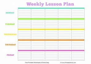 Image result for Weekly Lesson Plan Template PDF