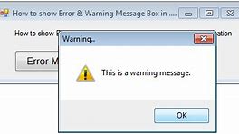 Image result for Error Message Box