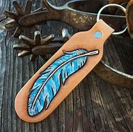 Image result for Hand Tooled Leather Keychain