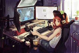 Image result for Anime Gamer Girl Setup