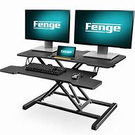 Image result for Height Adjustable Desktop Computer Stand