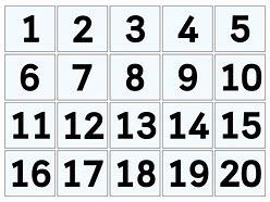 Image result for Numbers From 1-20