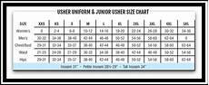 Uniform Size Chart