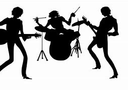 Image result for Rock Band Clip Art Black and White