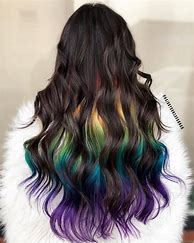 Image result for Black Rainbow Hair