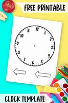 Image result for Preschool Clock Face Template