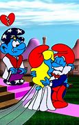 Image result for Papa Smurf X Smurfette