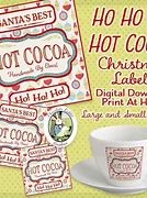 Image result for Christmas Hot Chocolate Labels